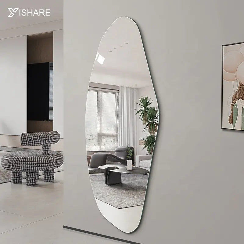Factory Direct Sell Full-Length Wall Shaped Dressing Mirror Contemporary Irregular Glass Home Decor for Makeup Living Room