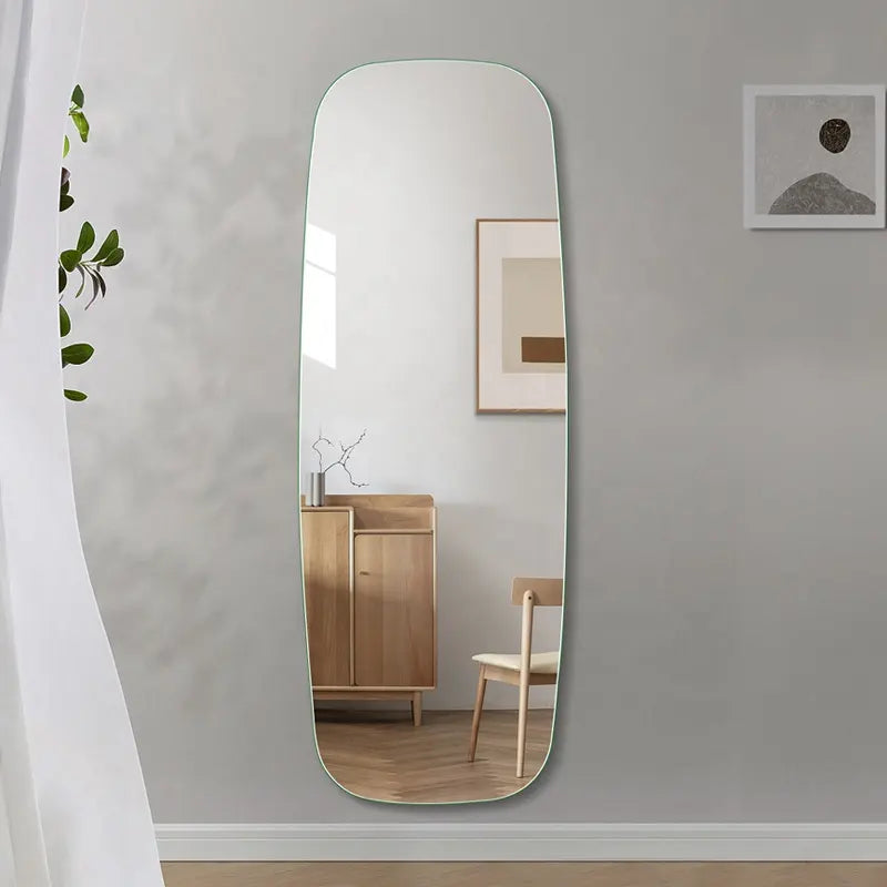 Yishare Modern Simple Home Decorative Frameless Full Body Mirror Wall Mounted Dressing Mirror