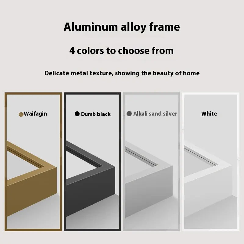 Modern Custom Thickened Aluminum Alloy Rectangle Bathroom Mirror Wall-Mounted Decorative Basin for Home Hotel for Gym Restroom