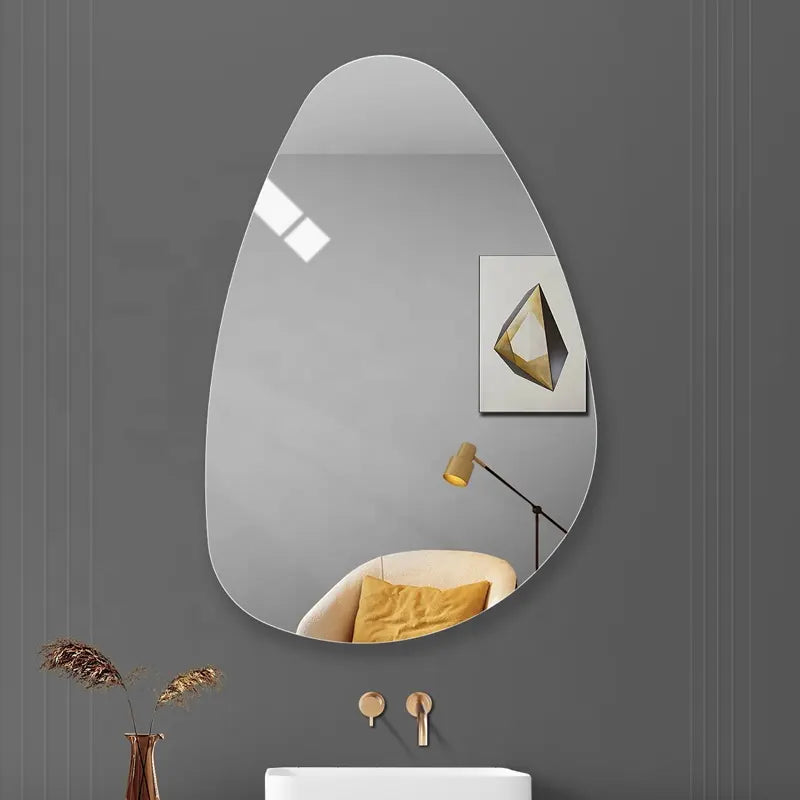 Creative Frameless Irregular Home Decorative Bath Mirrors Wall Mounted Bathroom Mirrors