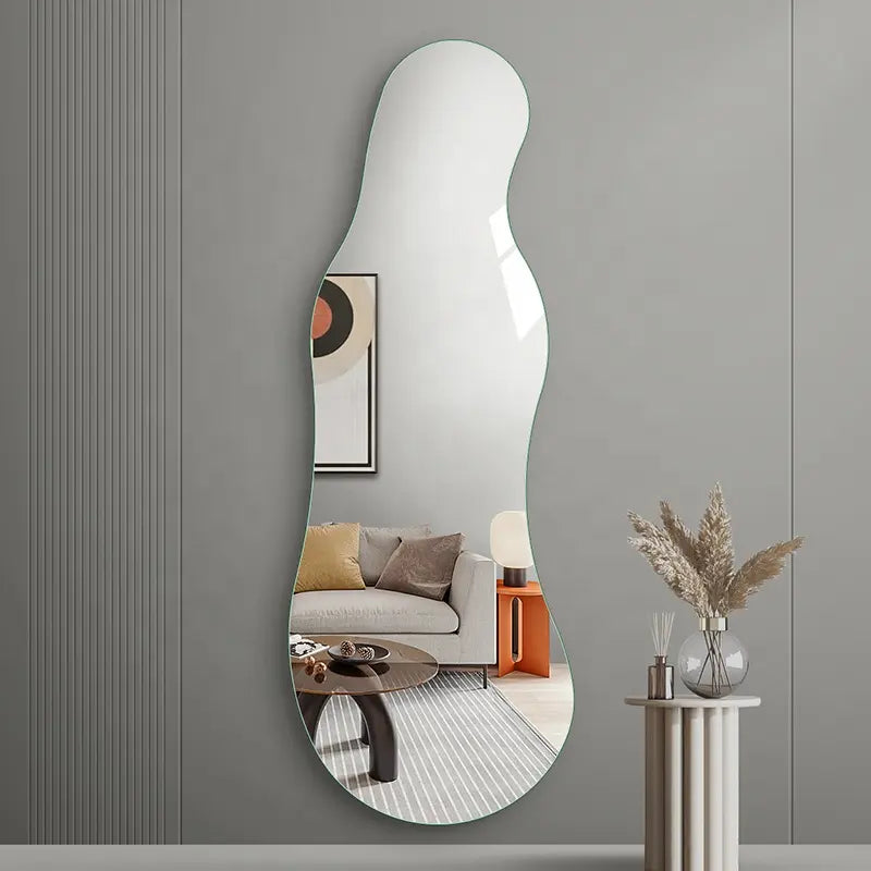 High Quality Modern Home Frameless Irregular Full Body Mirror Decorative Wall Mounted Dressing Mirrors