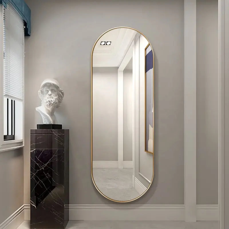 Light Luxury Aluminium Alloy Frame Bedroom Mirror Wall Mirror Home Decorative Dressing Mirrors