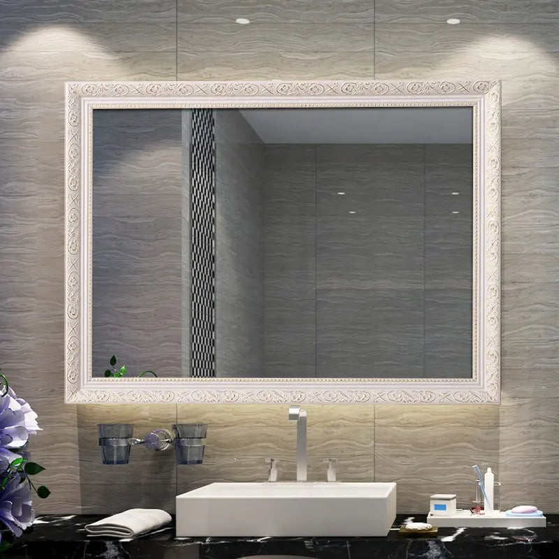 Yishare High Quality Solid Wood Frame Home Decor Explosion-proof Large Rectangle Mirrors Wall Bathroom Bedroom Vanity Mirror