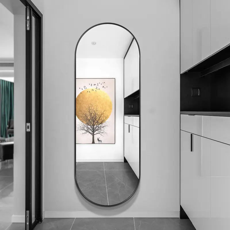 Light Luxury Aluminium Alloy Frame Bedroom Mirror Wall Mirror Home Decorative Dressing Mirrors